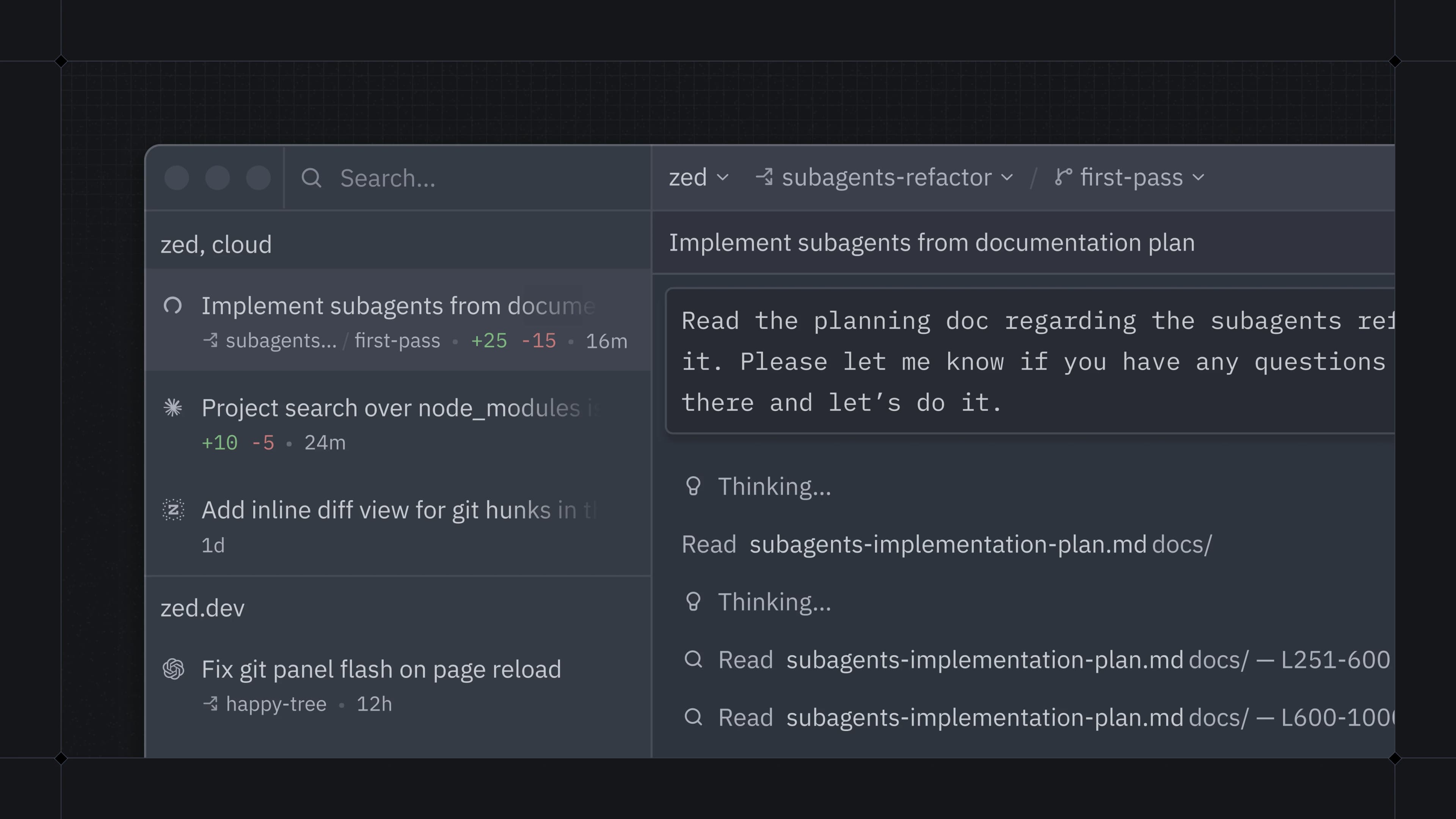 Introducing Parallel Agents in Zed