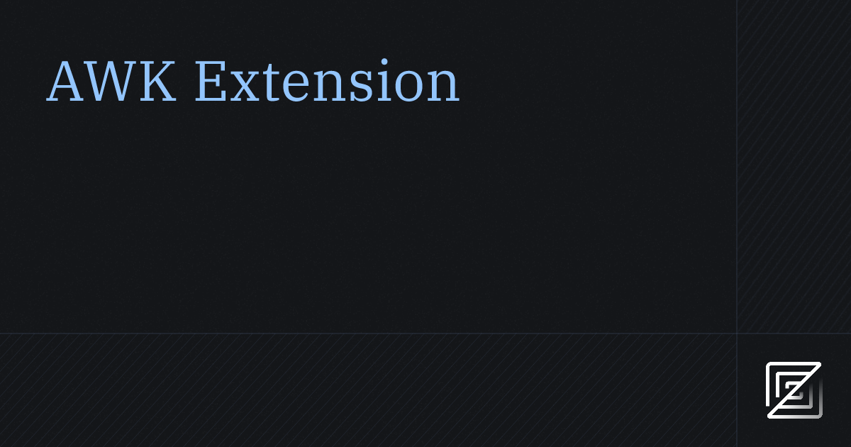 AWK — Zed Extension