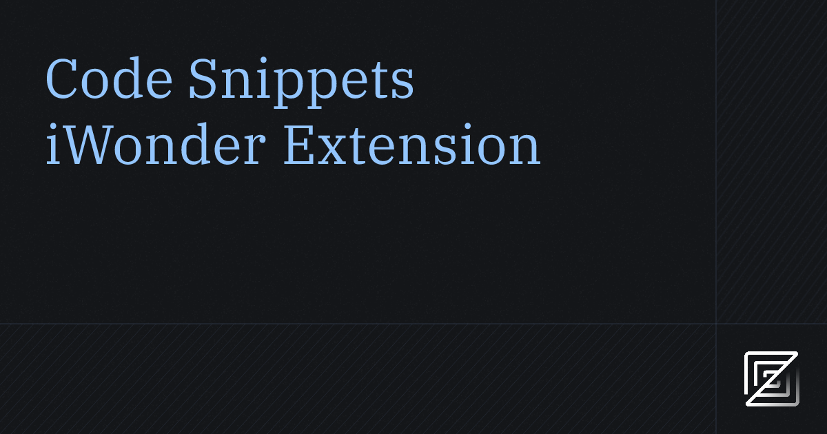 Code Snippets iWonder — Zed Extension