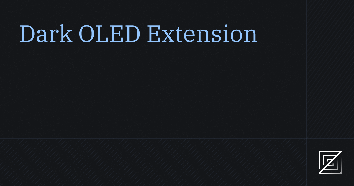 Dark OLED — Zed Extension