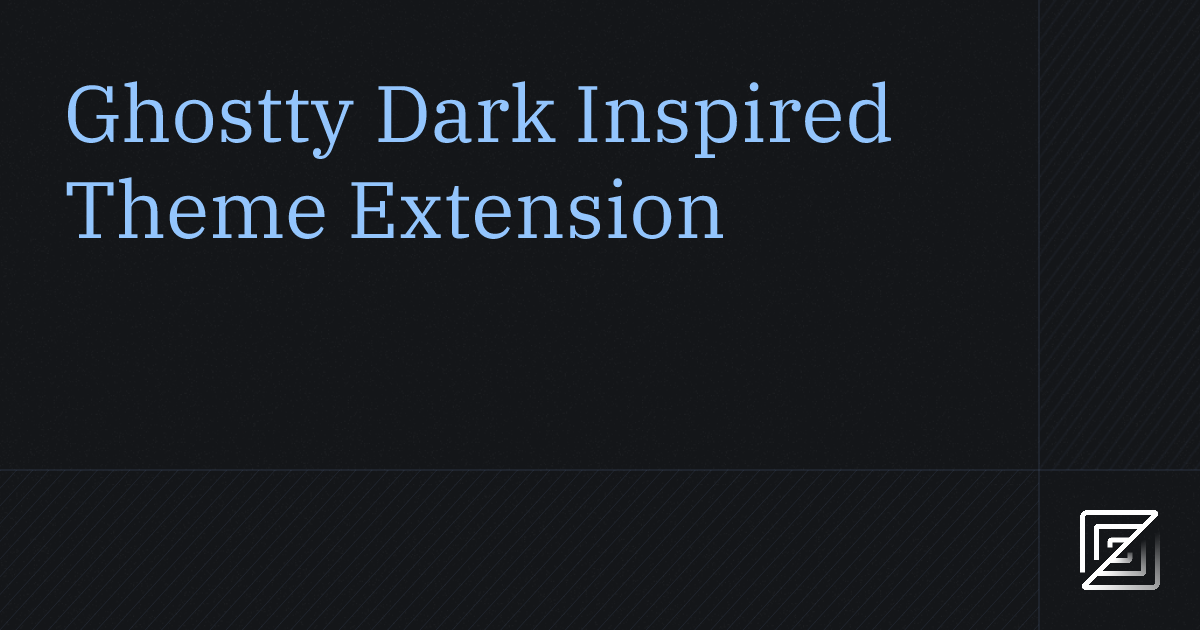 Ghostty Dark Inspired Theme — Zed Extension
