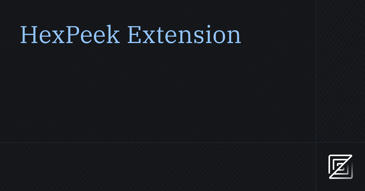 HexPeek — Zed Extension