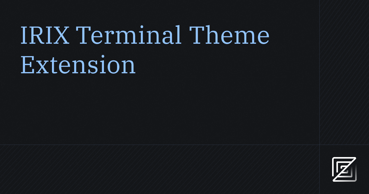 IRIX Terminal Theme — Zed Extension