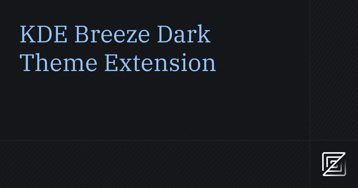KDE Breeze Dark Theme — Zed Extension