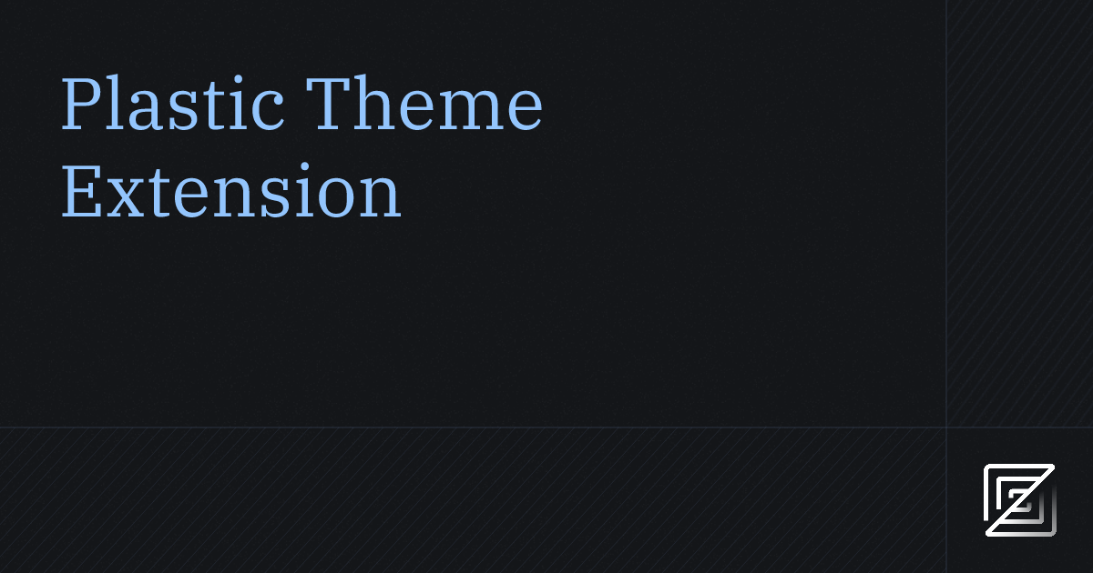 Plastic Theme — Zed Extension