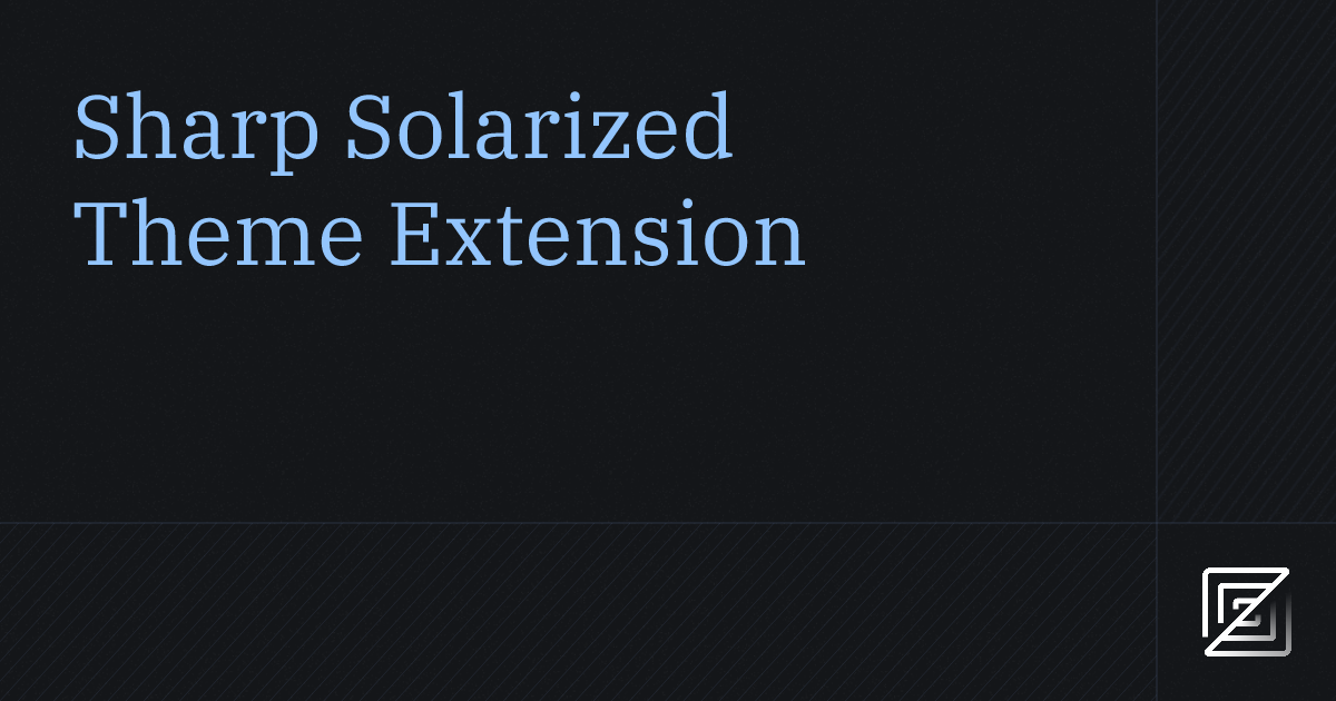 Sharp Solarized Theme — Zed Extension