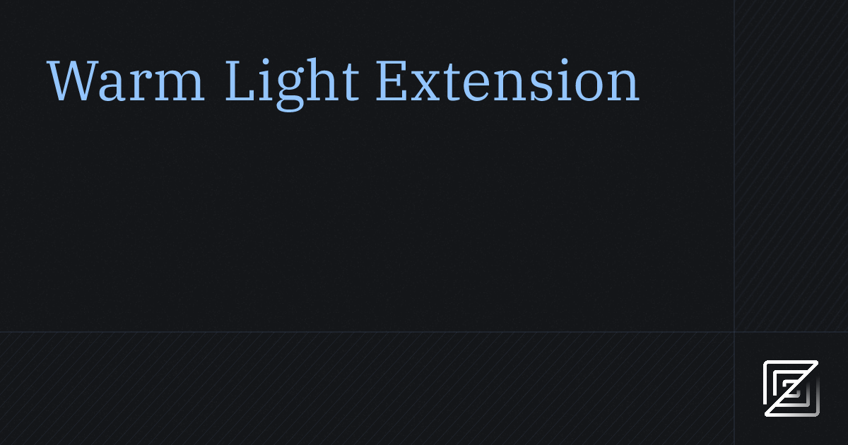 Warm Light — Zed Extension