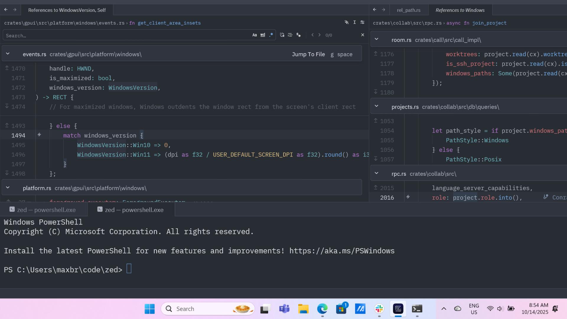 Zed's multibuffers on Windows