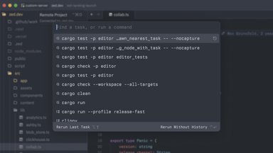 Remote terminal and tasks