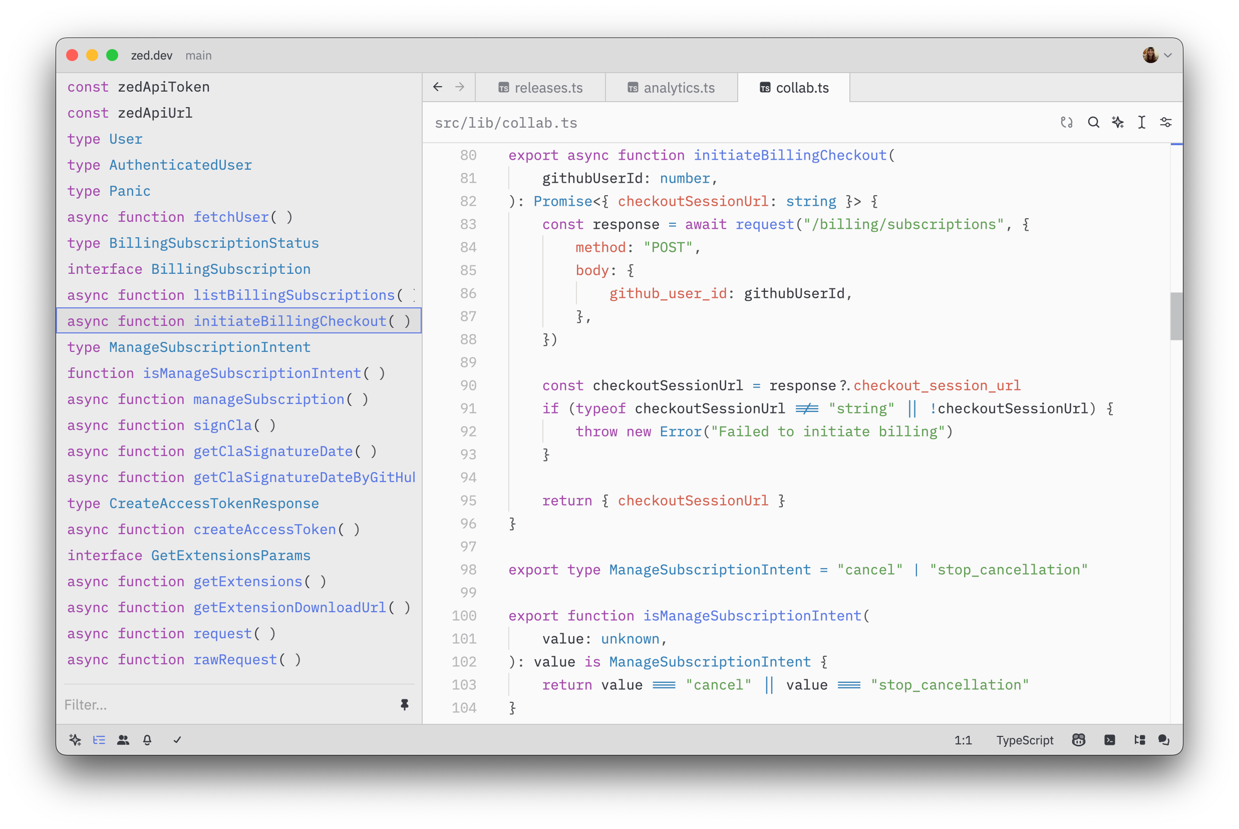 Using the outline panel in a singleton buffer