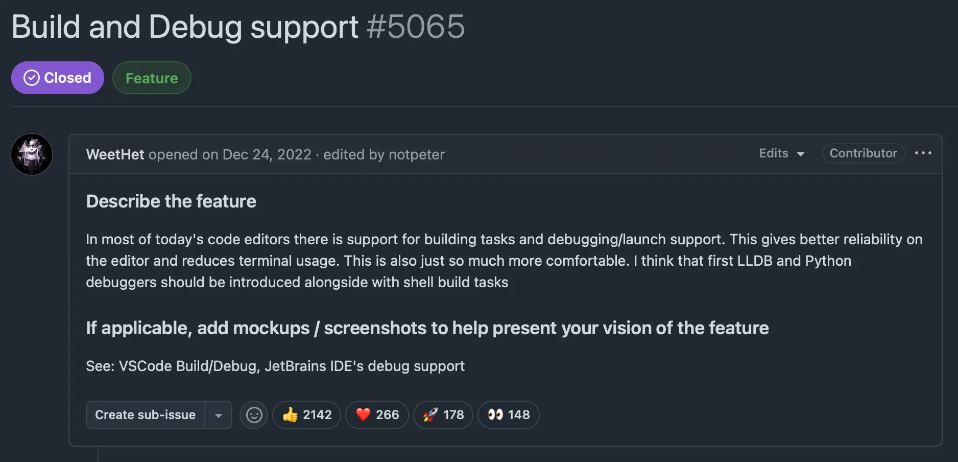 The debugger issue